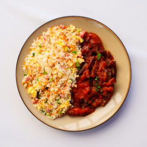 Babi Pangang met nasi